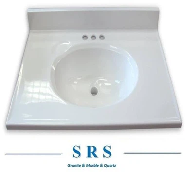 Bijeli kultivirani mramor Vanity Top