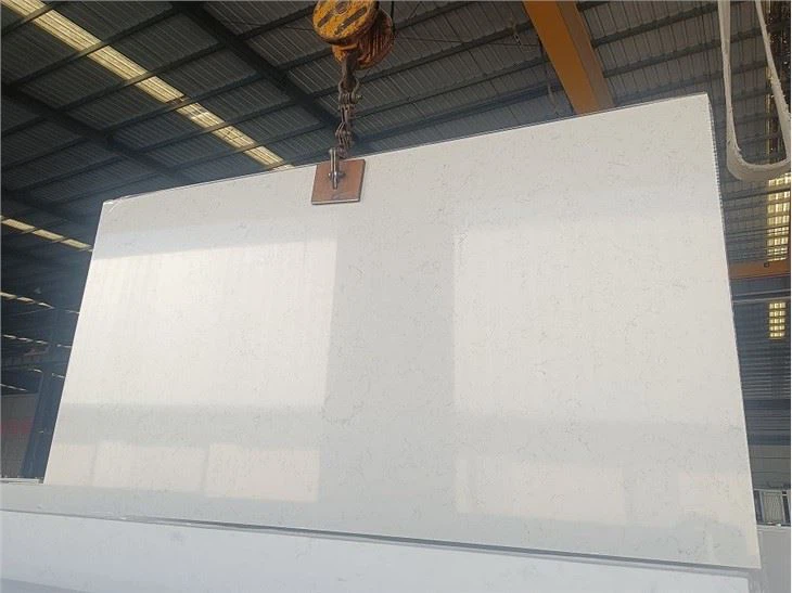 White Carrara Quartz Slab