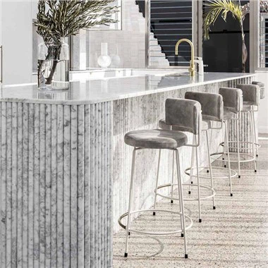 Kamene obloge Unutarnji zid Kuhinja Backsplash pločice Countertop Island zakrivljene mramorne pločice