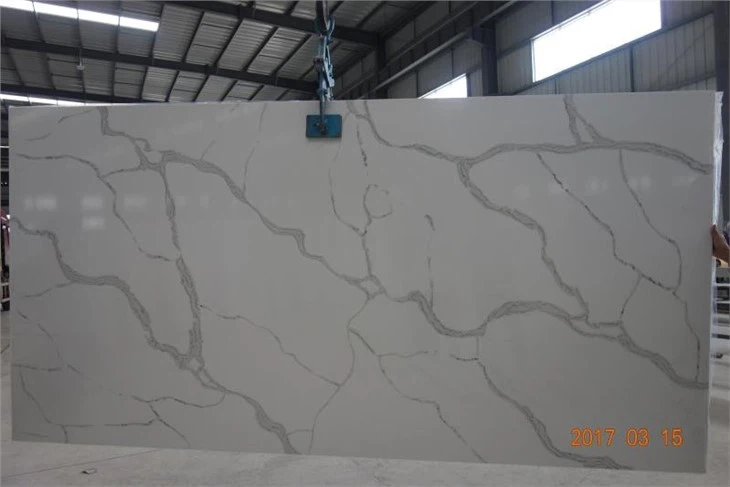 Unique Bianco White Calacatta Quartzite Countertops Backsplash